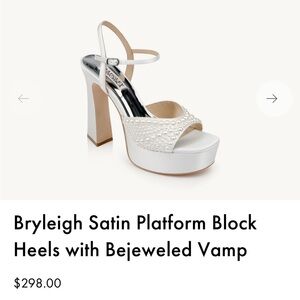 Badgley Mischka Bryleigh White Platform Heels